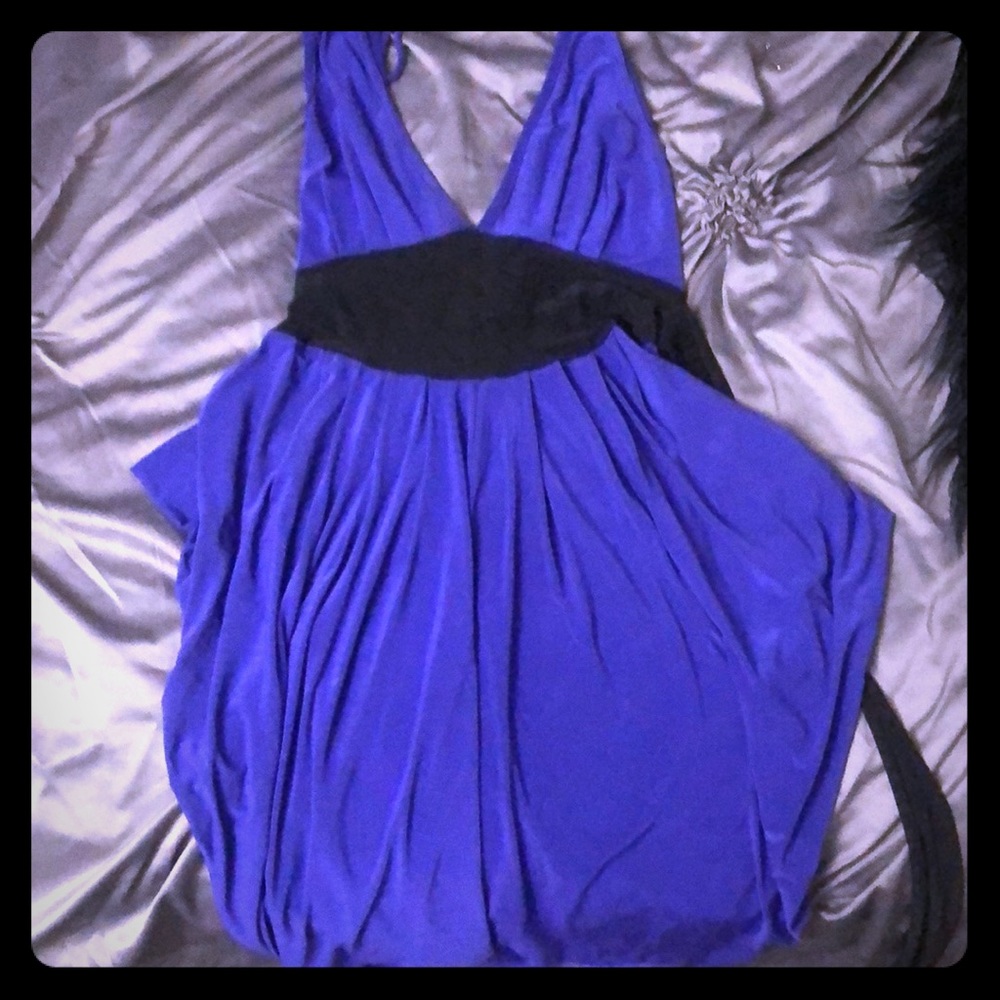 Tie neck halter dress